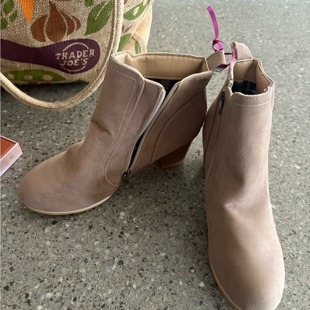 SHEIN Taupe Ankle Booties